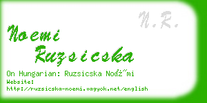 noemi ruzsicska business card